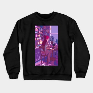 Lofi kitchen (night time) Crewneck Sweatshirt